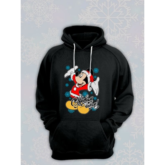 Худи парное для двоих влюбленных на свадьбу " С Новым годом " черное мужское. Худи с принтом Микки Маус для пар и для молодоженов.
