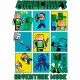 Детский шоппер Майнкрафт с персонажами Стив и Крипер с принтом Minecraft для мальчика и девочки. Тканевая сумка подростковая на плечо с длинными ручками для шопинга.