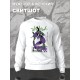 Свитшот с принтом из мультсериала Евангелион оверсайз. Свитшот унисекс Evangelion Eva 01 в стиле street style для молодежи.