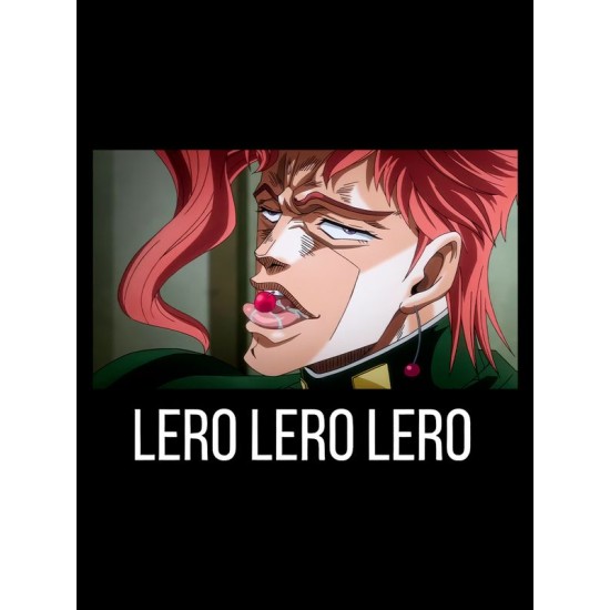 Шоппер jojo джо джо какеин и вишенка аниме с принтом мем с джоджо Kakyouin lero lero jojos bizarre adventure anime merch черный, y2k стритстайл сумка для шопинга и покупок тканевая женская и мужская.