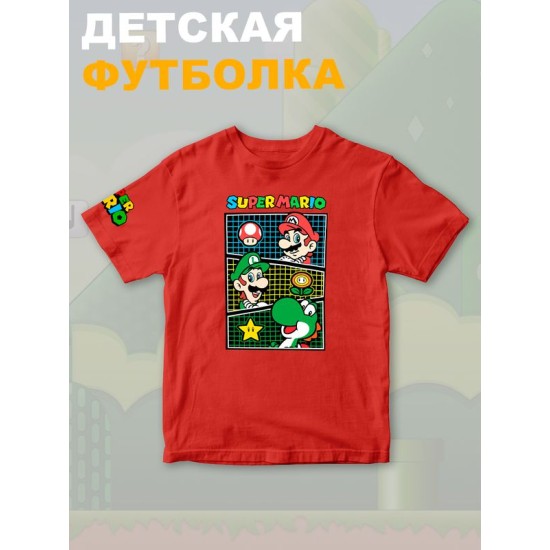 Футболка супер марио и луиджи брос нинтендо детская