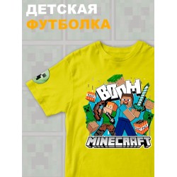 Футболка стив и алекс майнкрафт minecraft с игрой детская