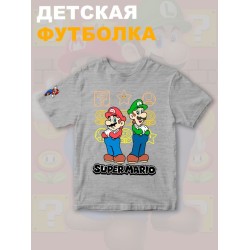 Футболка супер марио и луиджи брос nintendo y2k детская