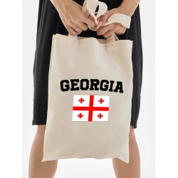 Шоппер Грузия и флаг с надписью и принтом Georgia