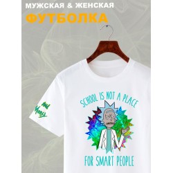 Футболка рик и морти и ученый мем из rick and morty