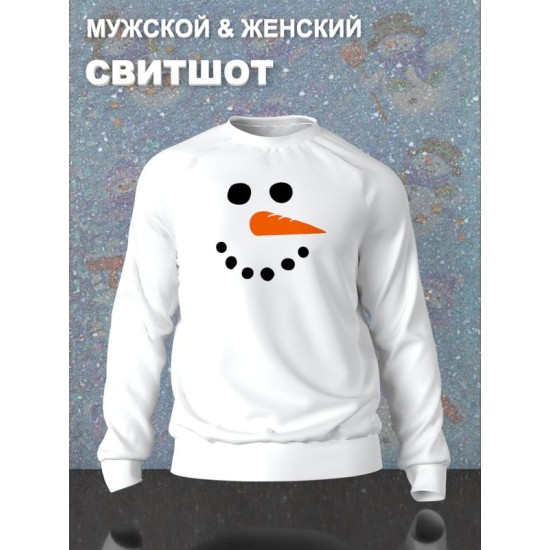 Свитшот снеговик с новым годом y2k