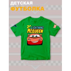 Футболка детская с принтом Тачки Молния Маккуина