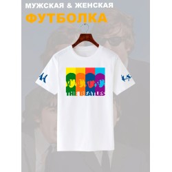 Футболка Beatles логотип с принтом, рисунком rock style