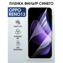 Защитная пленка на телефон Oppo Reno13 anti blue ray. Полиуретановая бронепленка на экран смартфона Оппо Рено 13.