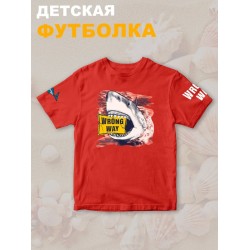 Футболка с акулой shark челюсти и jaws детская