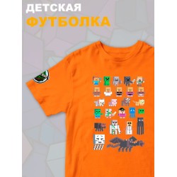 Футболка майнкрафт стив и алекс с игрой minecraft детская