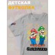 Футболка супер марио и луиджи брос nintendo y2k детская