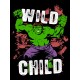 Футболка с героем Халк и прикольной надписью wild child. Футболка детская с принтом Hulk из Marvel comics для мальчика и девочки. Одежда для детей и подростков стрит стайл кежуал.