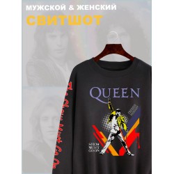 Свитшот Queen логотип с принтом, рисунком rock style, рок группа