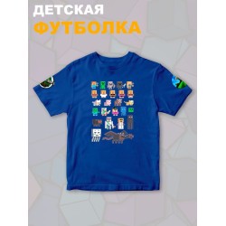 Футболка майнкрафт стив и алекс с игрой minecraft детская