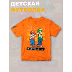 Футболка супер марио и луиджи брос nintendo y2k детская
