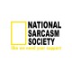 Шоппер с прикольной надписью "National sarcasm society" бежевый. Шоппер с принтом в стиле кэжуал.
