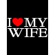 Парный свитшот для двоих влюбленных на свадьбу "I love my wife" черный мужской. Свитшот с принтом "Я люблю свою жену" для пар и для молодоженов.