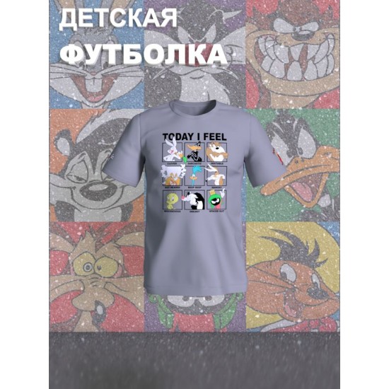 Футболка с героями из милых мультиков Багз Банни, Даффи Дак, Тасманский Дьявол, Дорожный Бегун для мальчика и девочки. Одежда для детей и подростков стрит стайл кежуал.