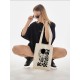 Шоппер AC DC ACDC асдс ас дс im on the highway to hell с принтом рок эйсидиси rock music merch бежевый, стритстайл рокерская сумка для шопинга и покупок тканевая женская и мужская андеграунд кэжуал.