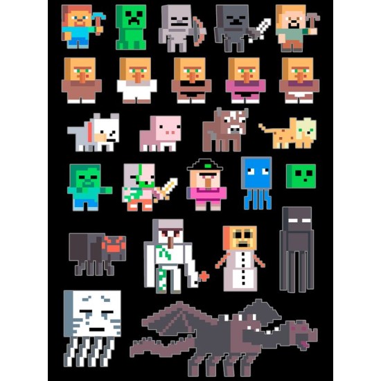Футболка майнкрафт стив и алекс с игрой minecraft детская