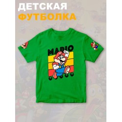 Футболка супер марио брос super mario нинтендо детская