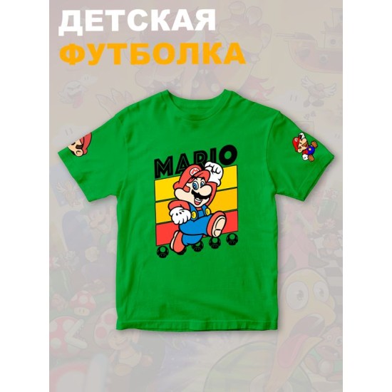 Футболка супер марио брос super mario нинтендо детская