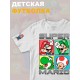 Футболка супер марио и луиджи super mario нинтендо детская
