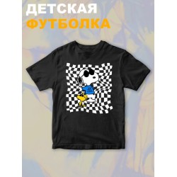 Футболка со снупи Snoopy и вудстоком желтой птичкой детская