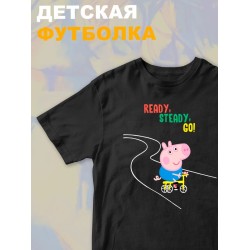 Футболка свинка пеппа с мультиком peppa pig детская