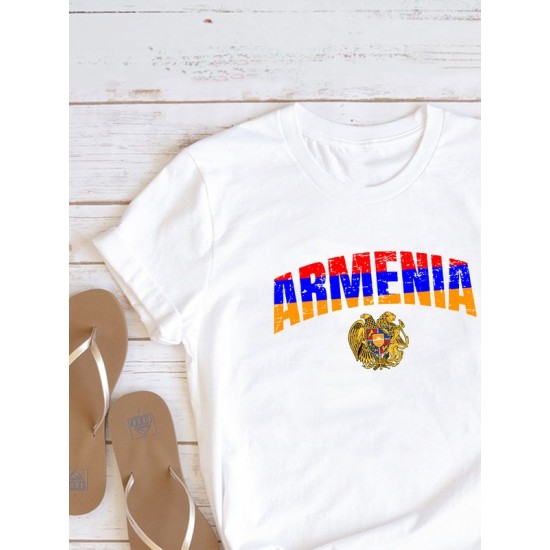 Футболка Армения Armenia герб и флаг