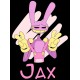 Футболка "Цифровой цирк" с героем Джекс и прикольной надписью Jax. Футболка детская с принтом из мультсериала "Digital Circus" для мальчика и девочки, фанов уцц. Одежда для детей и подростков.