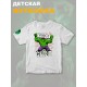 Футболка с героем Халк и прикольной надписью wild child. Футболка детская с принтом Hulk из Marvel comics для мальчика и девочки. Одежда для детей и подростков стрит стайл кежуал.