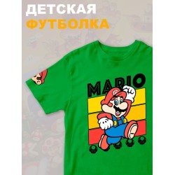 Футболка супер марио брос super mario нинтендо детская