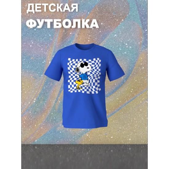 Футболка со снупи Snoopy и вудстоком желтой птичкой детская