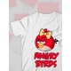 Парная футболка для двоих влюбленных на свадьбу "Angry birds" белая женская. Футболка с принтом для пар и для молодоженов.