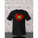 Футболка с принтом Кулак на День Валентина оверсайз черная. Футболка унисекс с картинкой Разбитое сердце в стиле street style для молодежи.