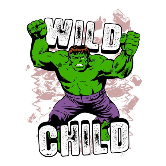 Сумка шоппер с героем Халк и прикольной надписью wild child. Детский шоппер с принтом Hulk из Marvel comics для мальчика и девочки. Тканевая сумка подростковая для шопинга с длинными ручками.