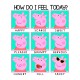 Футболка с героем Свинка Пеппа и прикольной надписью how do i feel today. Футболка детская с принтом Peppa pig для мальчика и девочки. Одежда для детей и подростков стрит стайл кежуал.