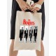 Шоппер бежевый с принтом Beatles Рок группа. Сумка для шопинга на плечо тканевая, мужская и женская.