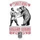 Шоппер с приколом бокс с медведем для спорта с принтом надписью traditional Russian boxing борьба бежевый, стритстайл сумка для шопинга и покупок тканевая под спортивный стиль женская мужская кэжуал.