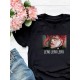 Футболка джо джо какеин и вишенка с принтом аниме мем с джоджо Kakyouin lero lero jojo bizarre adventure anime merch, черная женская мужская андеграунд стрит стайл одежда кэжуал стритстайл y2k casual