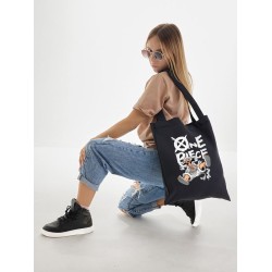 Шоппер луффи ван пис One piece Luffy 5 gear аниме мерч с принтом retro anime merch aesthetic эстетика в стиле ретро черный, y2k стритстайл сумка для шопинга и покупок тканевая женская мужская кэжуал.