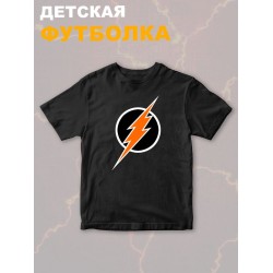 Футболка флэш и flash с молнией и супергерой y2k детская