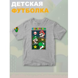 Футболка супер марио и луиджи брос нинтендо детская