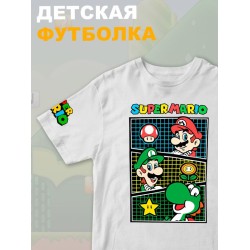 Футболка супер марио и луиджи брос нинтендо детская