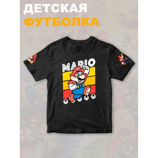 Футболка супер марио брос super mario нинтендо детская