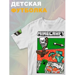 Футболка крипер стив майнкрафт tnt minecraft с игрой детская