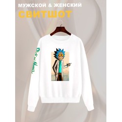 Свитшот рик и морти в очках из rick and morty y2k