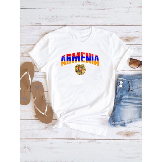 Футболка Армения Armenia герб и флаг